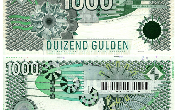 Guldenbiljet model Kievit f 1000 (1994)