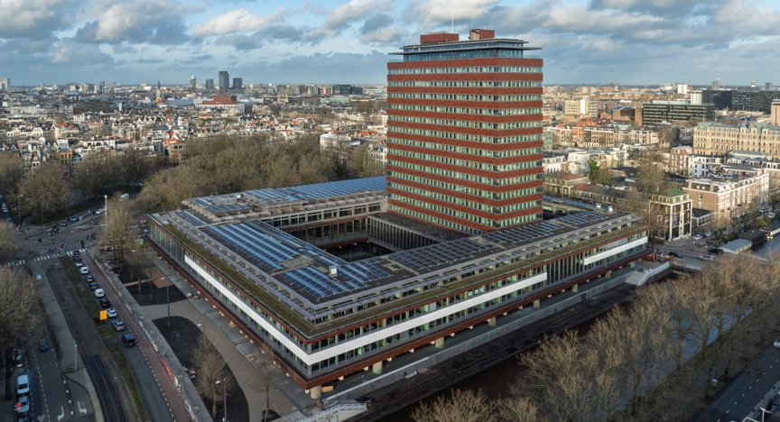 Het gebouw van DNB in Amsterdam.