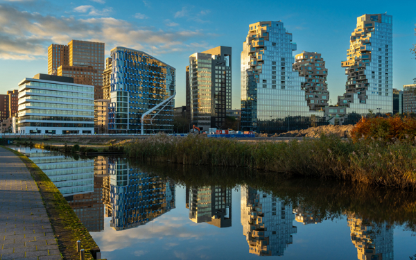 De horizon van de Zuid-As in Amsterdam