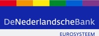 Het logo van De Nederlandsche Bank (DNB) met regenboog