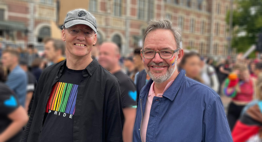Klaas Knot en Steven Maijoor Pride Walk