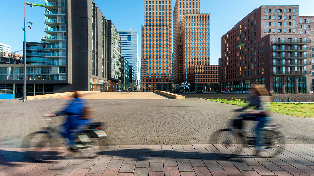 Zuidas met fietsers