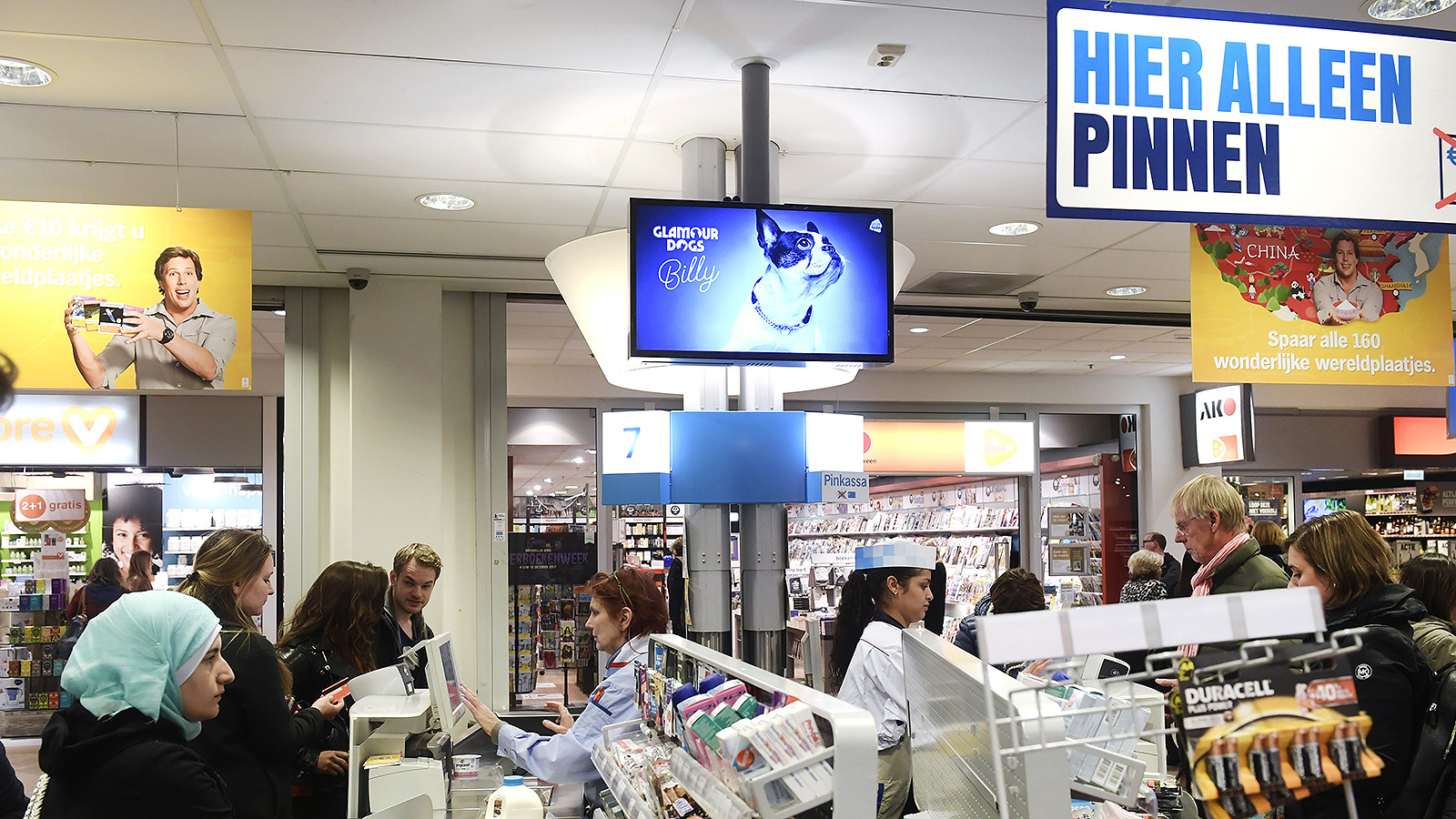 Kassa gedeelte in winkelruimte