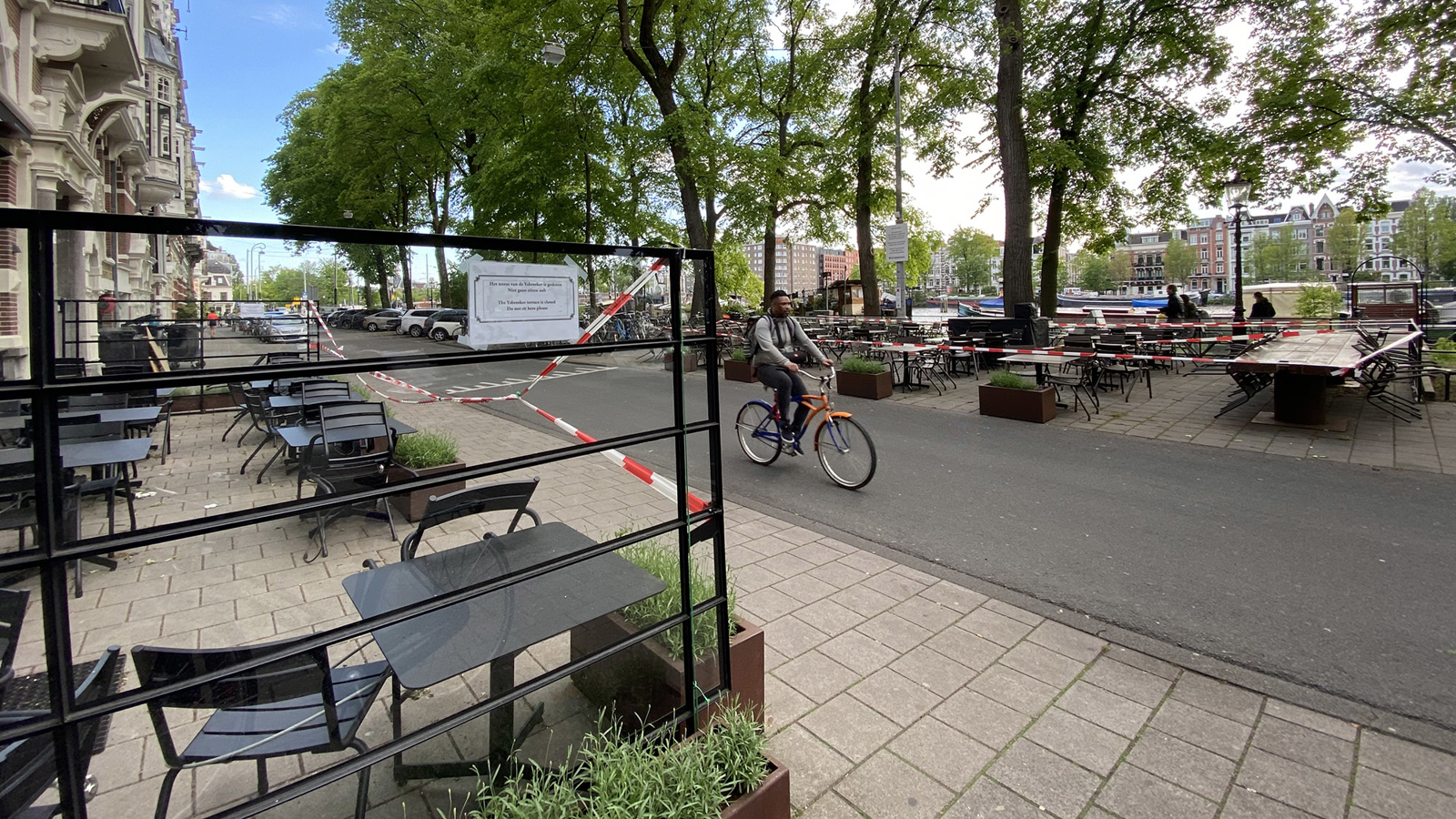 Afgezette terrassen vanwege corona