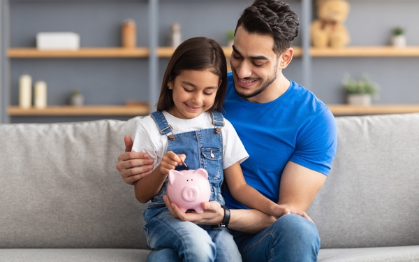 Vader en dochter sparen