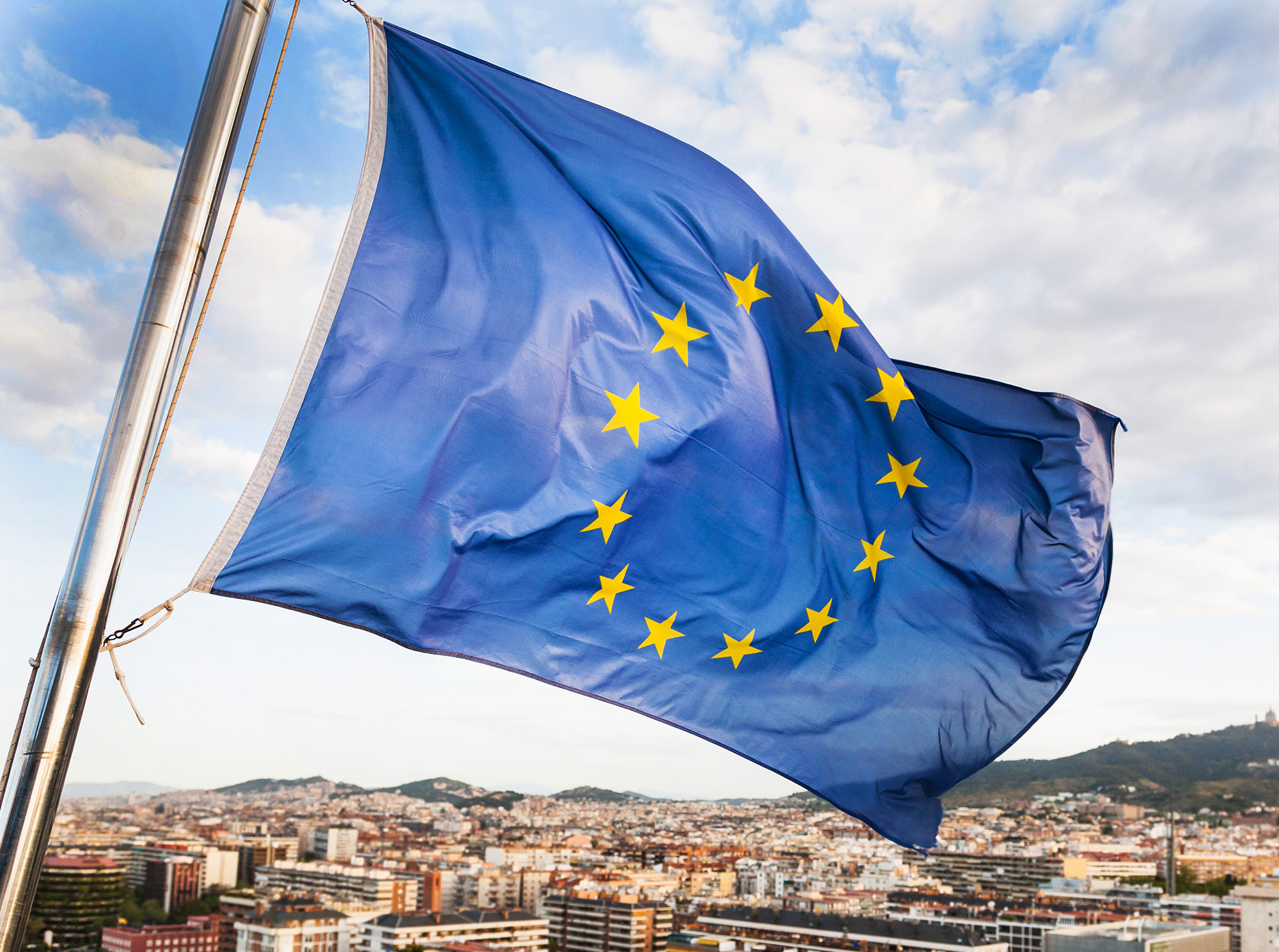 Vlag met EU logo