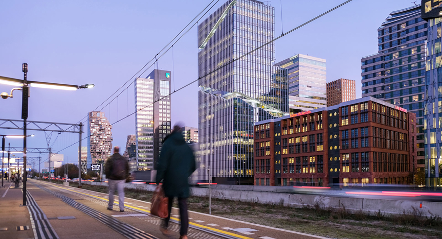 Station Zuid-as schemering