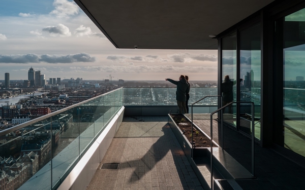 Uitzicht vanaf dak DNB