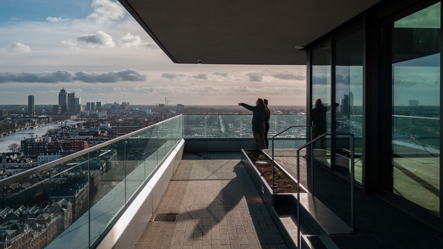 Uitzicht vanaf dak DNB