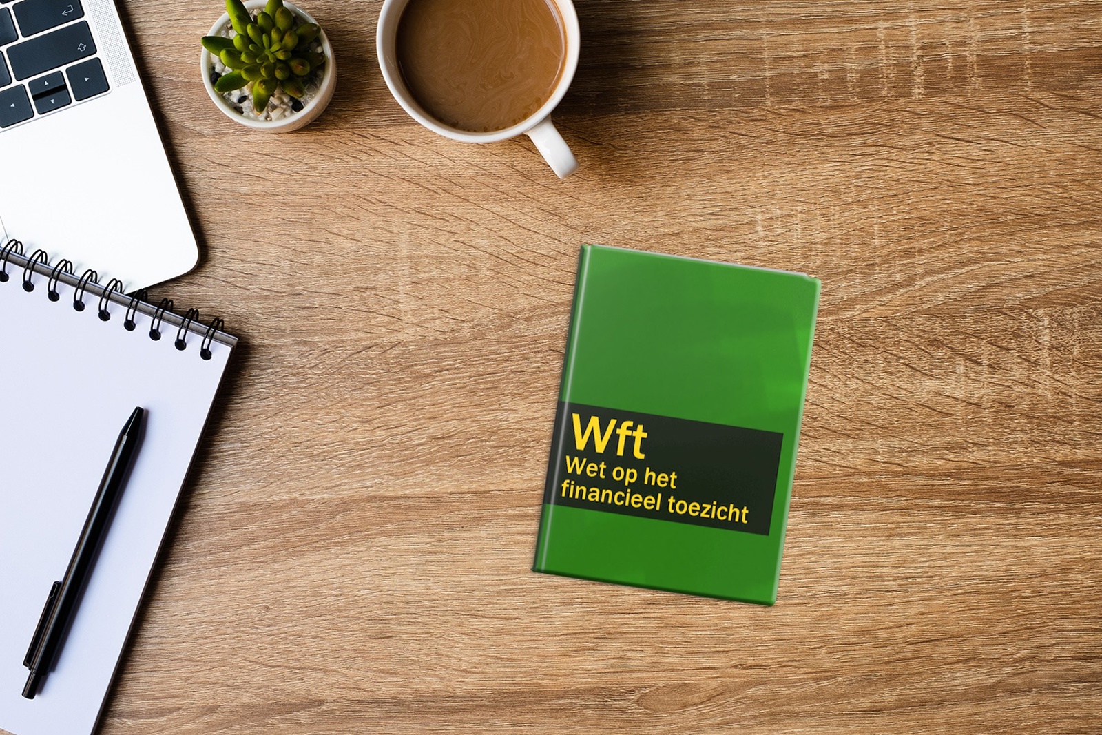 Een boek over WFT wet op financieel toezicht die op een tafel ligt