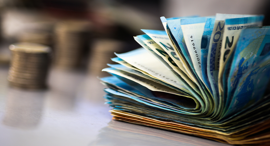 Stapel bankbiljetten