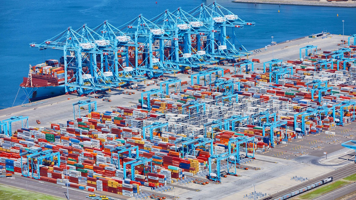 Containerterminal in haven