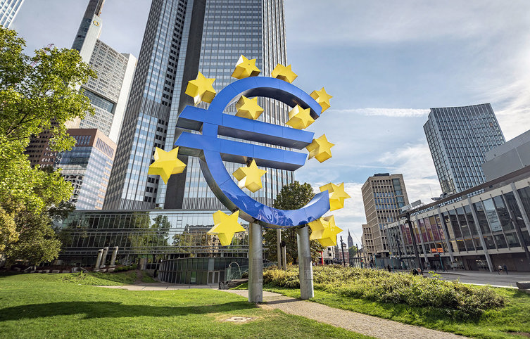De Europese Centrale Bank in Frankfurt