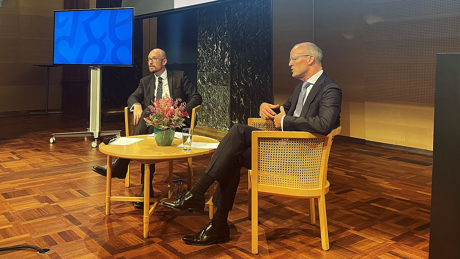 Klaas Knot bij de Danske Bank in Kopenhagen